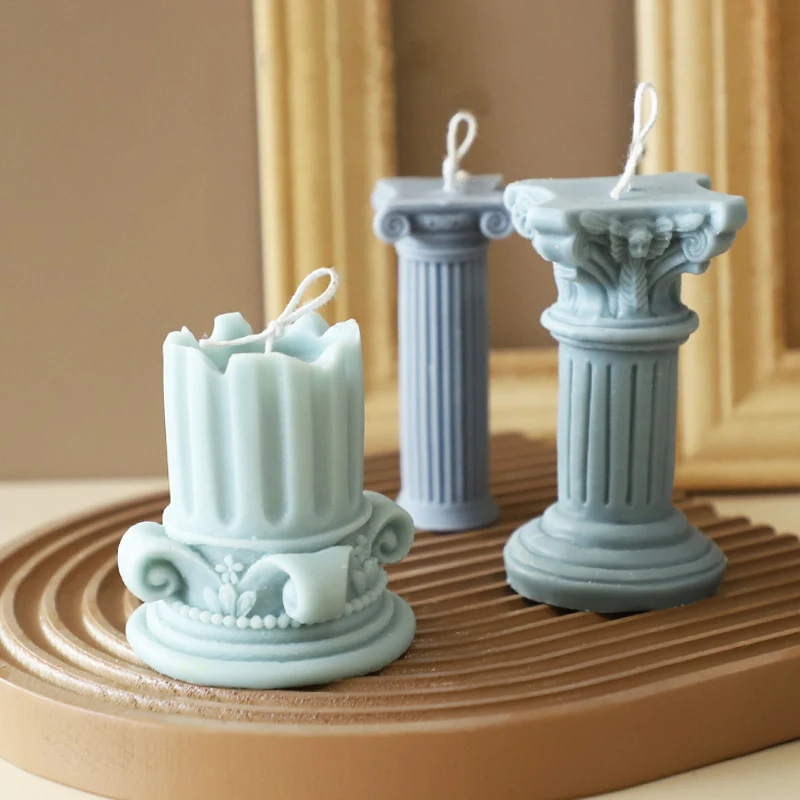 

3D Ancient Greece Roman Column Silicone Mold for Candle DIY Venus Goddess Statue Aroma Plaster Making Supplies Creative Ornament