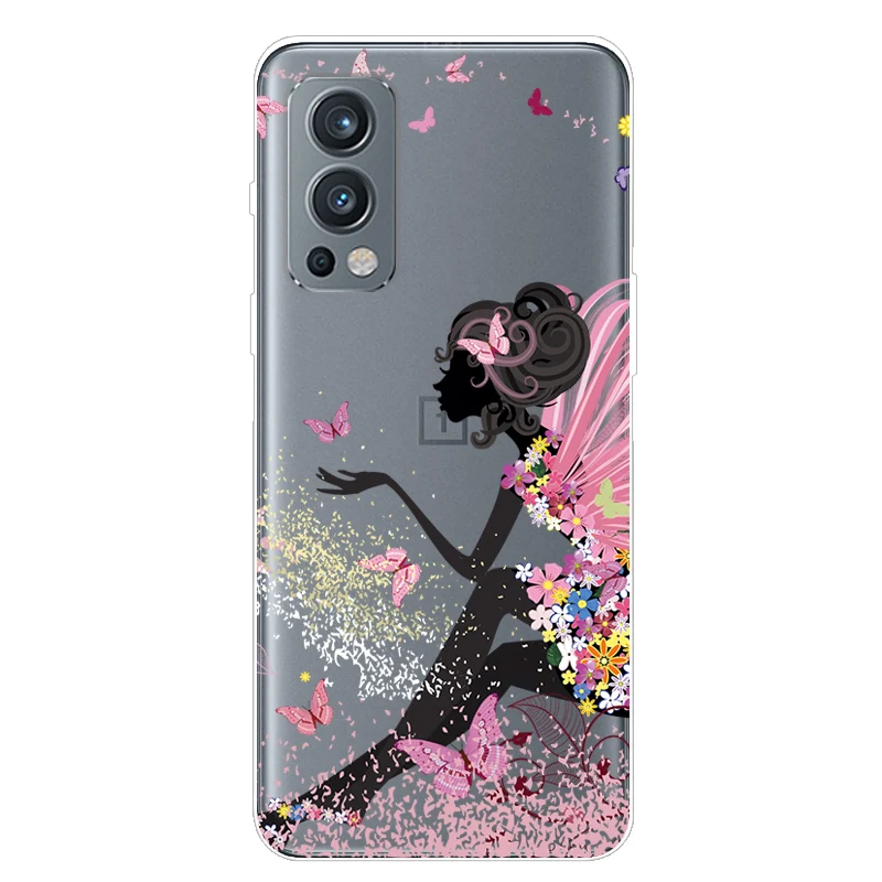 For OnePlus Nord 2 5G Case TPU Silicone Soft Cartoon Clear Case for One Plus Nord 2 5G Phone Cover Nord2 5G Transparent Coque