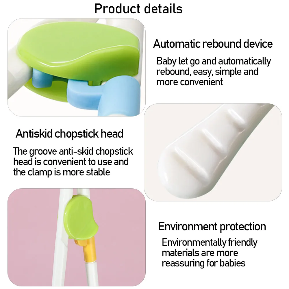 1 Pair Chopsticks For Sushi Baby Kids Cartoon Food Sticks Easy Use Fun Learning Training Helper Dishes Dinner Game Kitchen Tools