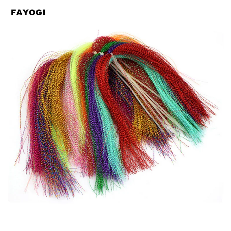 

4 bags/set Fly Tying Random 4 Colors Fly Fishing Feather Line Tinsel Chenille Crystal Flash Line DIY Flies Flying Bait Lures