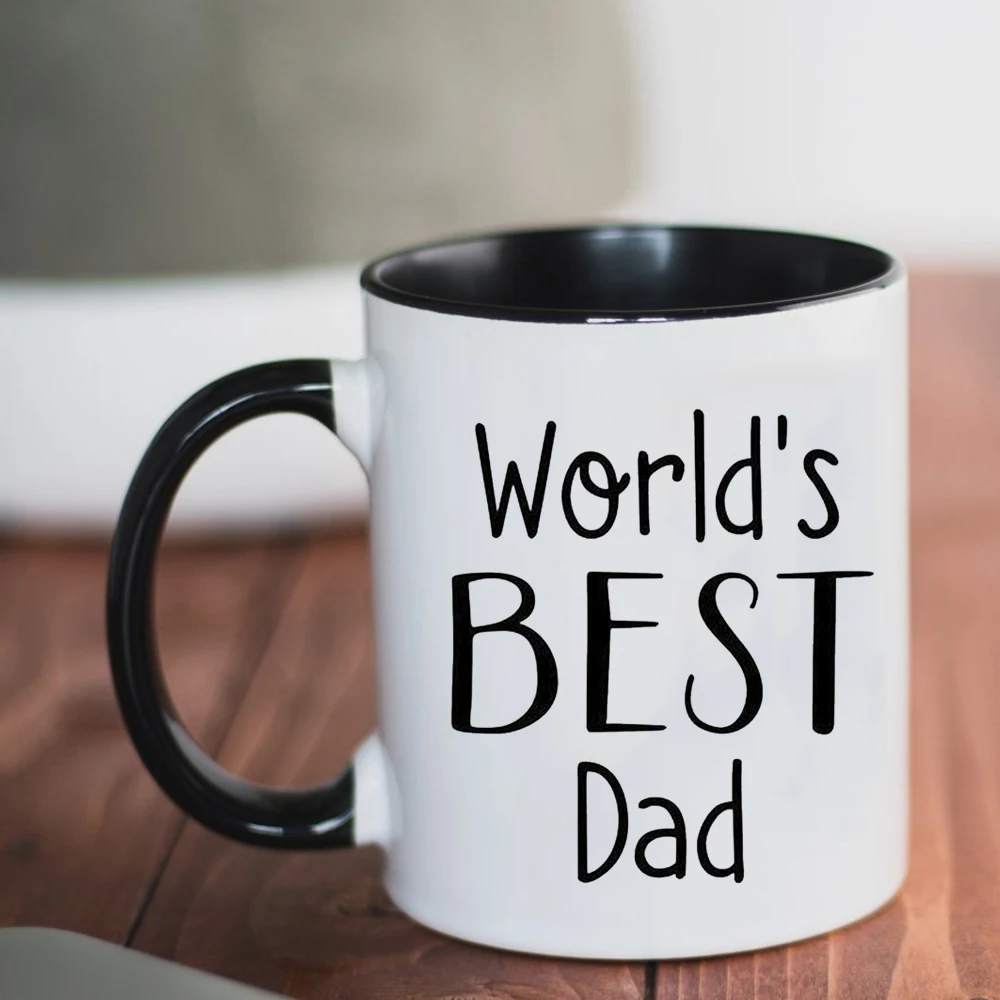 World's Best Dad Coffee Mug 350ml Creative Beer Mugs Father Papa Birthday Gift Tea Cup Drop Shipping Mug