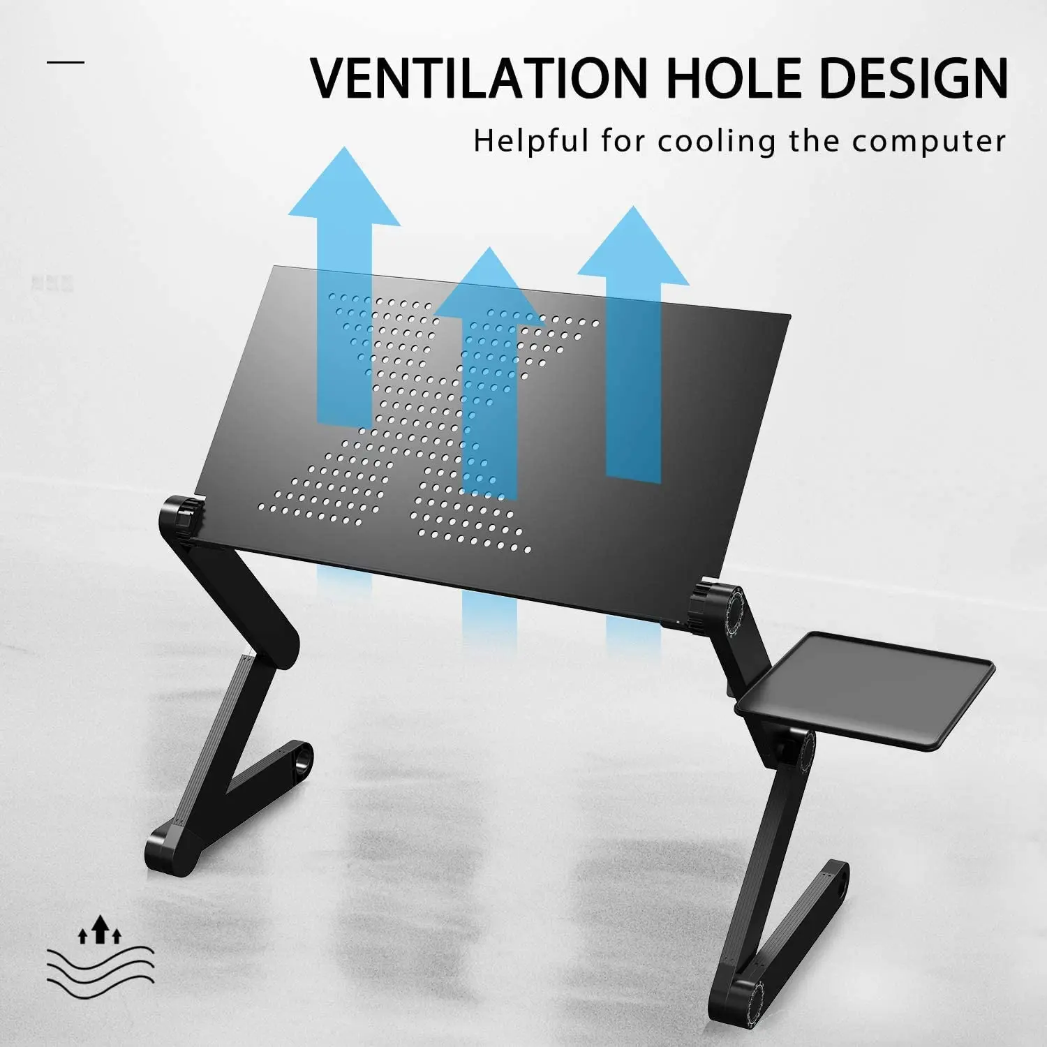 Suporte portátil para notebook, mesa dobrável para pc, sofá, mesa, ergonomia ajustável, prateleira de liga de alumínio