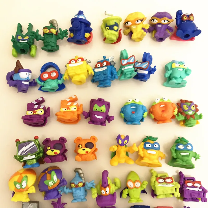 6pcs Original Super Zings Collection Model Toys 4CM Rubber SuperZings Soft Action Figures Dolls for Kids Playing Random Send