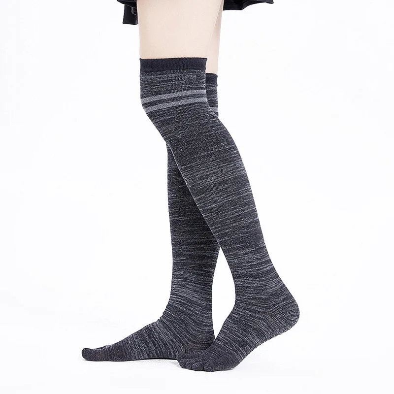 

Long Non-Slip Stockings Five Fingers Grip Over Knee High Thigh Sock Women Autumn Winter Sport Dance Yoga Pilates Socks with Toes