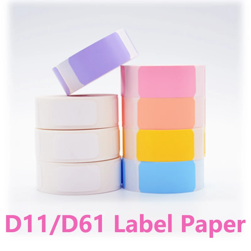 10 Pack  D11 Printing Label Supermarket Waterproof Anti-Oil Tear-Resistant Price Label Pure Color Scratch-Resistant D61 Stickers