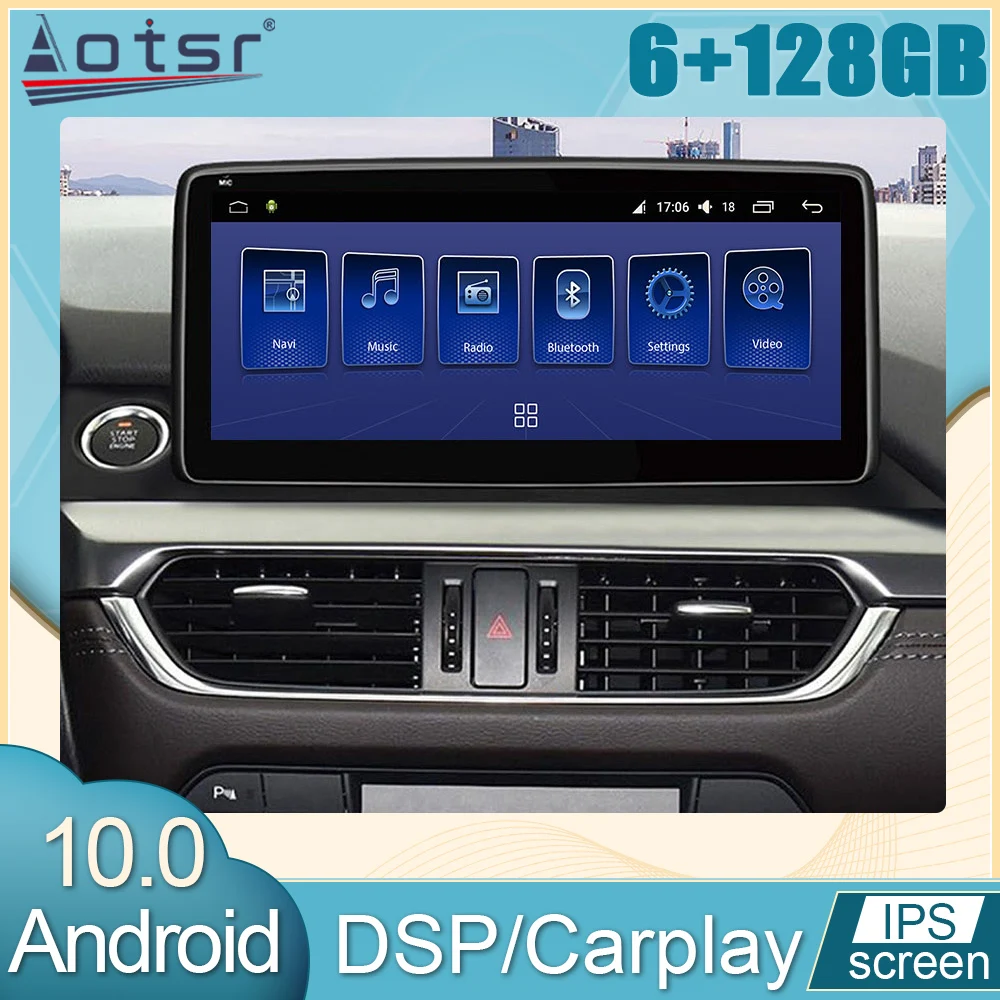 6+128G Android 10 For Mazda Atenza 2015 Car Radio Multimedia GPS Navi Video Player Carplay DVD Head Unit DPS No 2Din Accessories