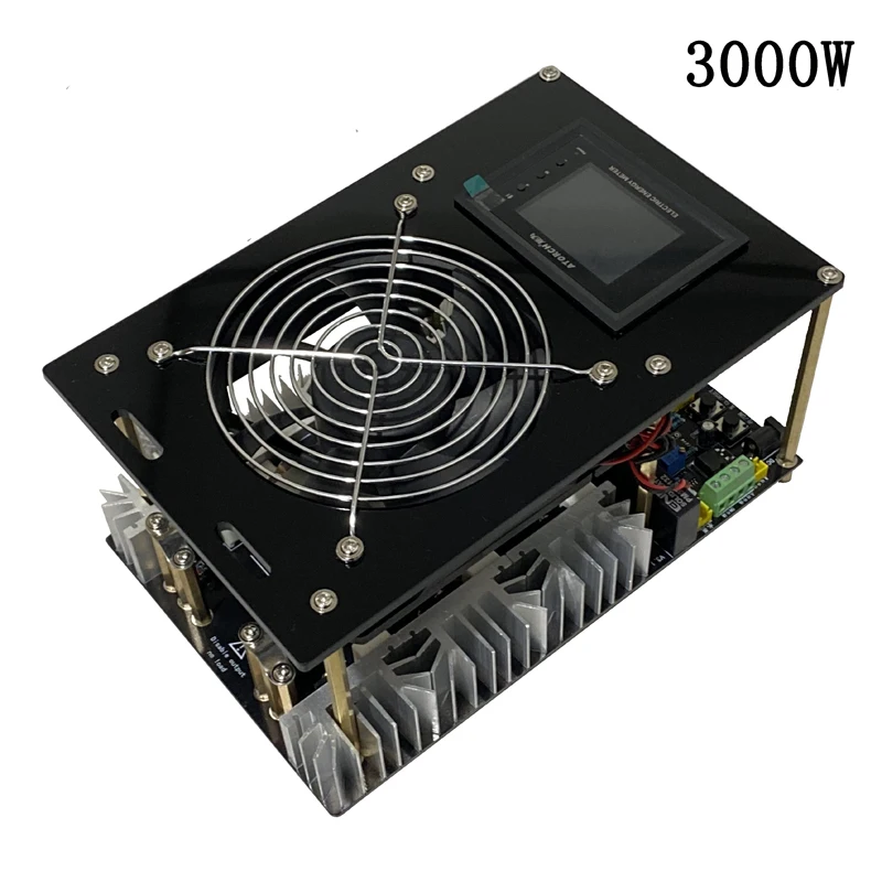 3000W 60A ZVS induction heating machine comes with power meter overload protection and water shortage protection