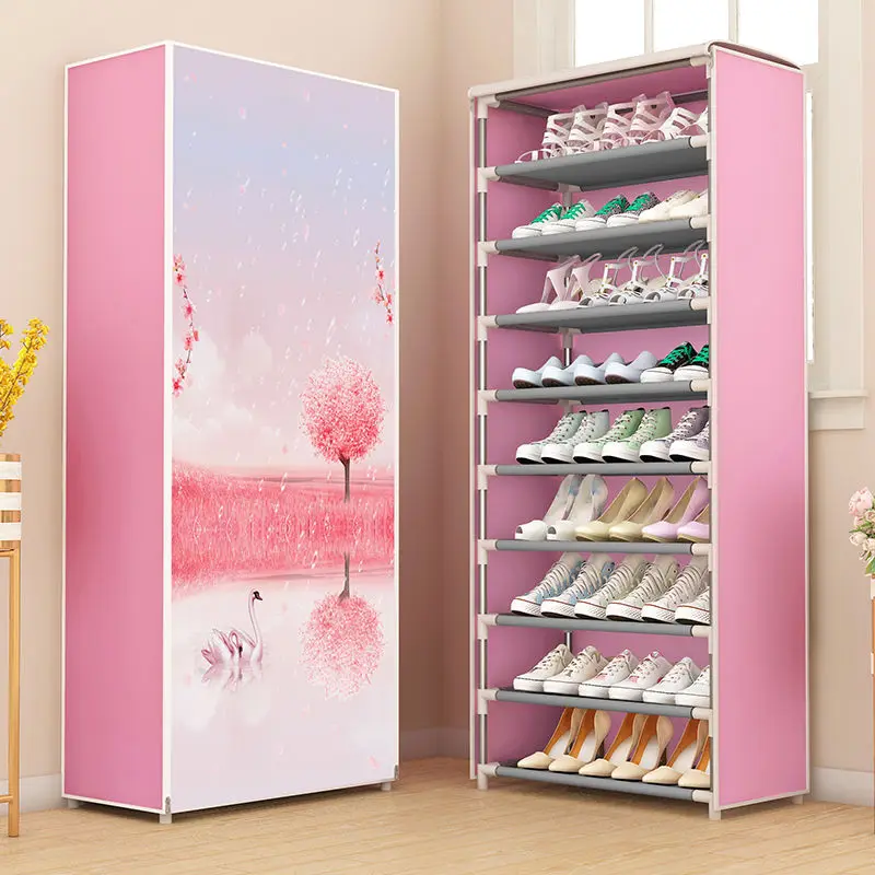 7-9 Layers Shoe Cabinets Dustproof Nonwoven Fabric Shoe Rack Organizer Waterproof Home Furniture Space Saving Stand Holder