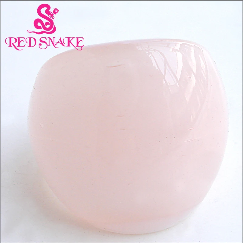 RED SNAKE Fashion Ring Handmade Pale pink Murano Glass Rings