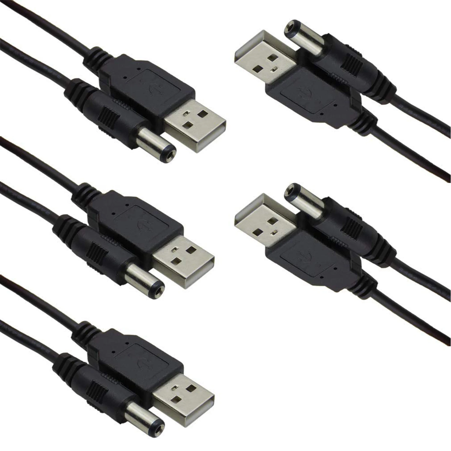 5 PCS Hot Sale DC connector Power Plug with extension wire DC female and Male Jack adapter for CCTV Camera Led strip light