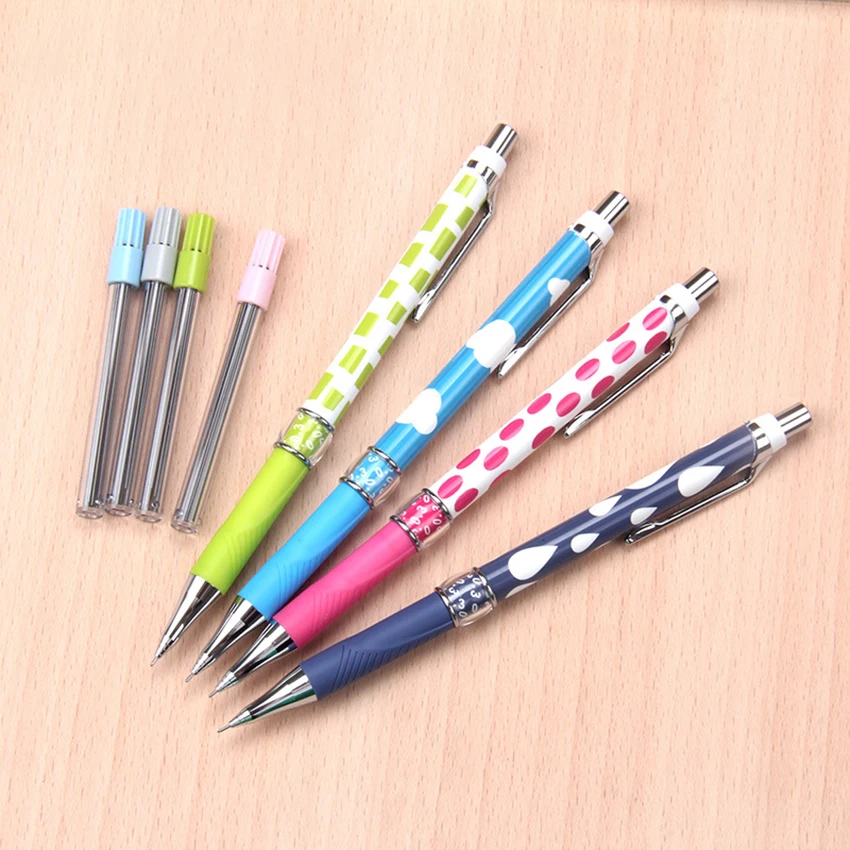 1Set Mechanical Pencils 0.3mm School Stationery Automatic Pencil Lead Refill Kid Writing Drawing Pencil Office Supplies карандаш