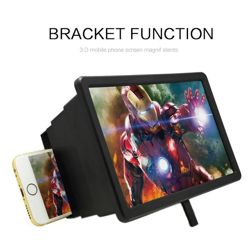 Mobile Phone Screen Magnifier Universal 3D Enlarger Magnifying Video Amplifier Projector Bracket Desktop Holder Stand For Phone