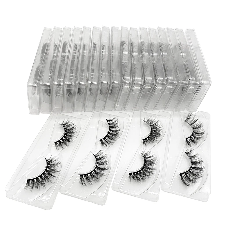 Wholesale Eyelashes Package Mink Eyelashes Set Bulk Lashes Fluffy Dramatic Fake Eyelashes Natural 3d Mink Lashes Pack