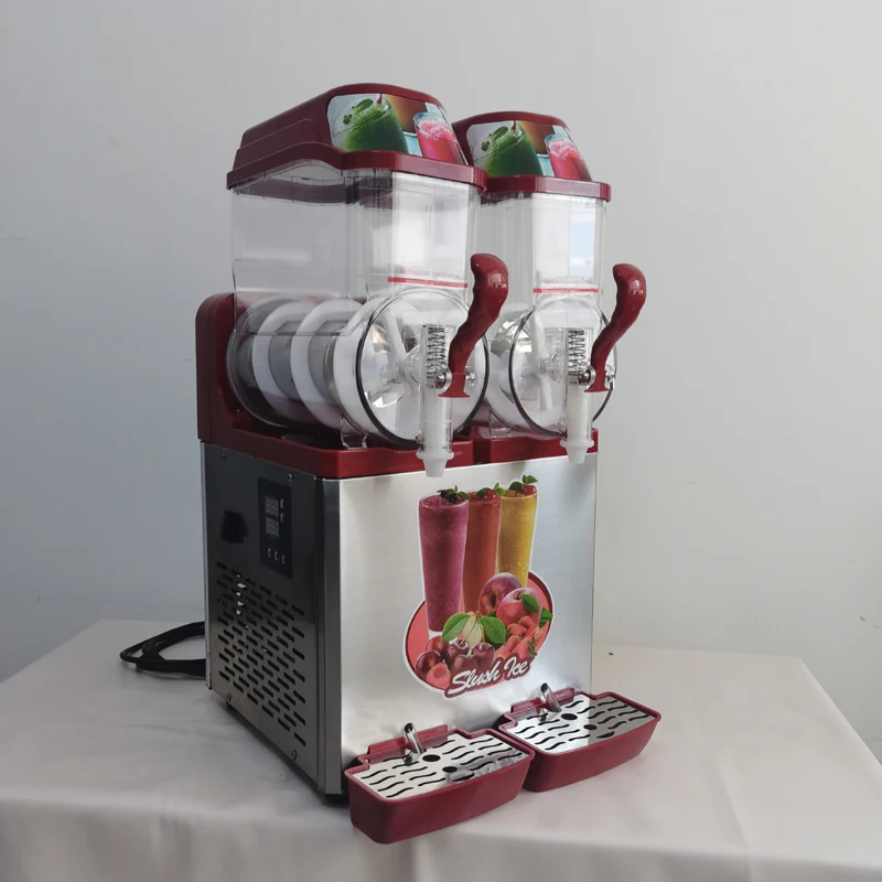 

Snow Melting Machine 3 Cylinder Frozen Drink Slushy Machine Commercial Smoothies Machine 36L