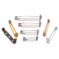 20pcs/lot 20 25 32mm Brooch Base Back Bar Badge Holder Finding Safe Lock Brooch Pins For DIY Jewelry Making Supplies Accessories