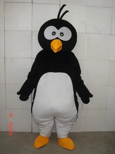 

New Version fat black white bird Mascot Costume Adult Birthday Party Fancy Dress Halloween Cosplay Outfits Clothing Xmas