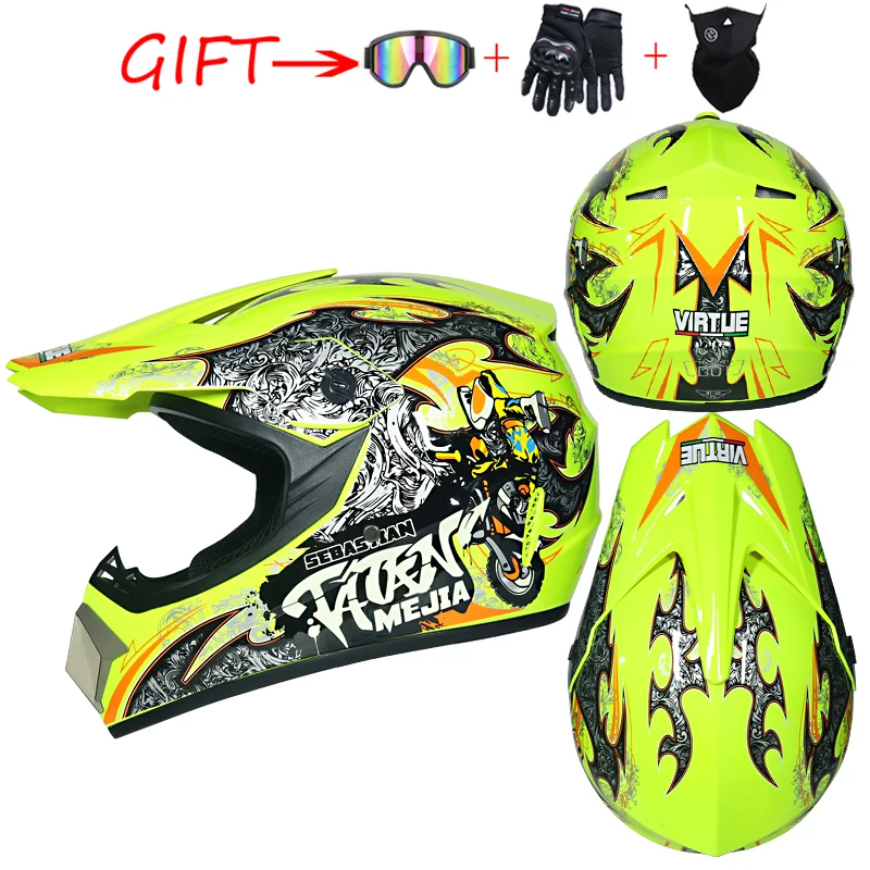 Seguridad de motocross casco motocross bicicleta cuesta abajo capacete ATV Cruz casco niño casco de la motocicleta