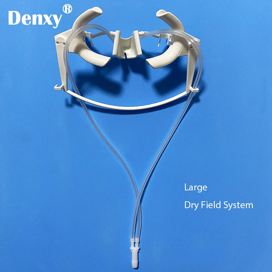 Denxy 2Pcs Dental Lip Cheek Retractor Tonguewith Saliva Suction Function Mouth Opener Suit Bonding Retractor Ortho Bracket