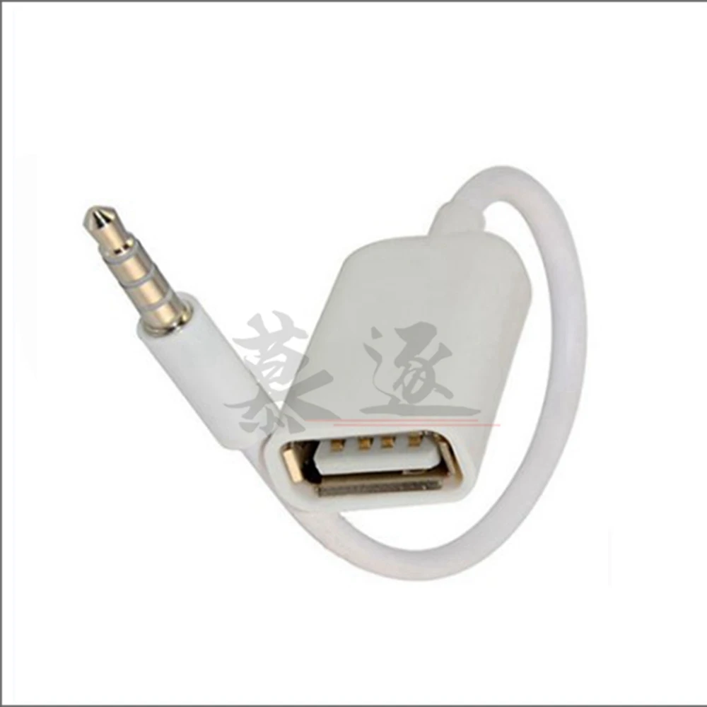 2PCS Jack 3.5 AUX Audio Plug To USB 2.0 Converter Aux Cable Cord For Car MP3 Speaker U Disk USB flash drive Accessories 3.5mm