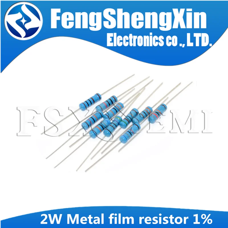 Металлопленочный резистор 2 Вт, 20 шт./лот, 1%, 0,1, 1R ~ 10M, 2.2R, 4.7R, 1M, 22R, 47R, 100R, 220R, 470R, 1K, 10K, 100, 2,2, 4,7, 10, 22, 47, 100, 220, 470 Ом