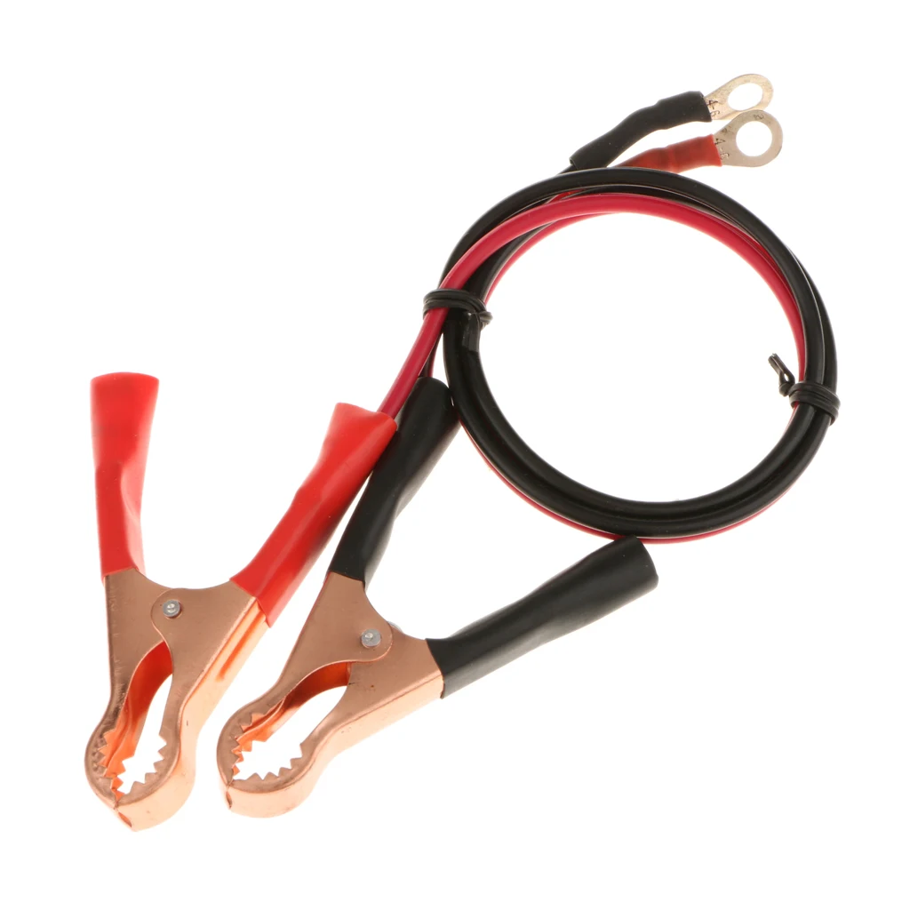 2 Pcs 50A Alligator Clips Booster Jumper Cable for Car Battery Charging Charger, 6mm Copper Terminal