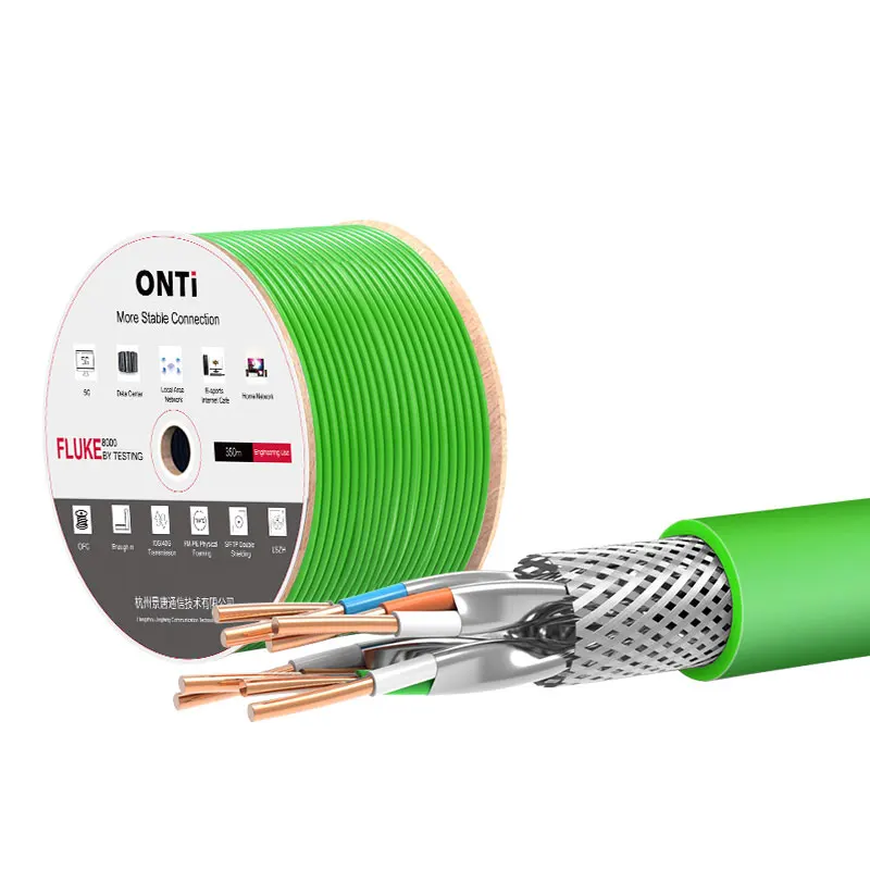 Imagem -03 - Blindado Cabo s Ftp 22awg 23awg 4pr Cobre Isento de Oxigênio Lszh Ansi Tia 568c.21 & Iso Iec tr 11801 Rj45 Cat8 Cat7 Cat6a