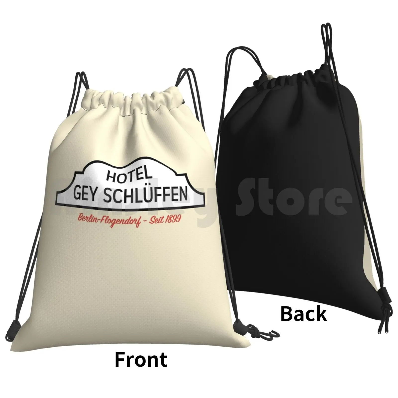 Hotel Gey Schlüffen Backpack Drawstring Bag Riding Climbing Gym Bag Gey Schlüffen Top Secret Ddr Gdr Vintage Hotel Famous