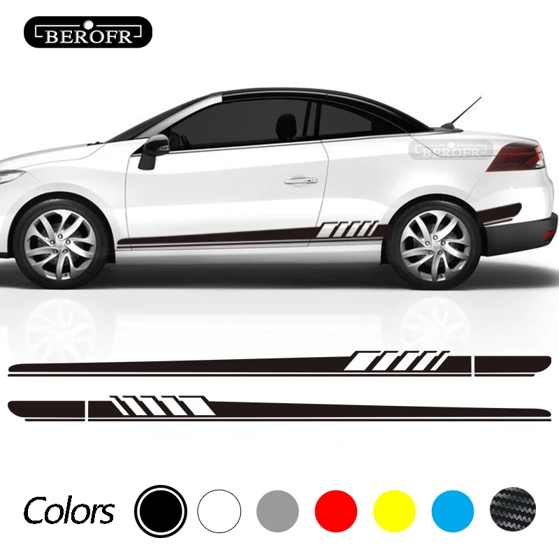 For Renault Megane Scenic Dacia Sandero Logan Clio Laguna Captur Fluence Koleos Zoe Car Side Sticker Car Accessories 2Pcs