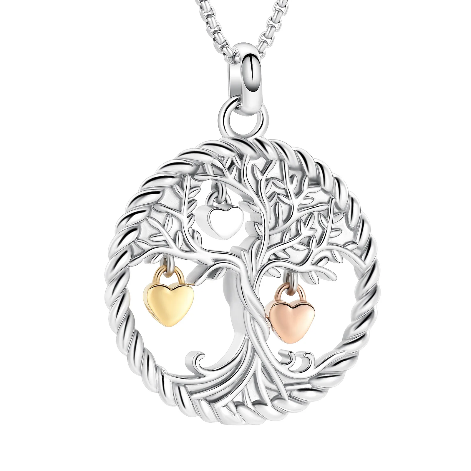 

Tree Of Life Cremation Jewelry For Ashes Of Loved Ones Stainless Steel Family Keepsake Pendant Urn Memorial Necklace