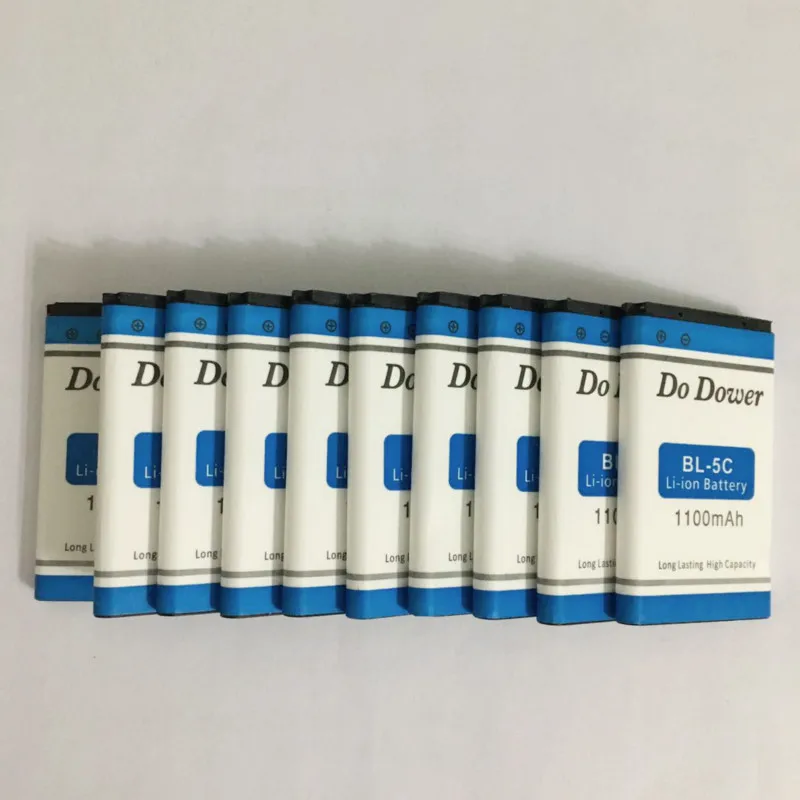 10PCS/LOT Original Do Dower 1100mAh Bateria BL-5C Battery For Nokia 6600 2610 2600 2300 6230 6630 N70 71 72 N91 E60 BATTERY BL5C