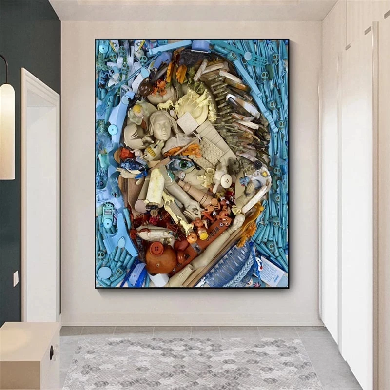 Abstract Van Gogh Canvas Painting Golden Hair Woman Posters and Prints Paintings Cuadros Wall Art Pictures for Living Room Decor