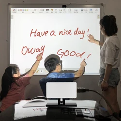 Smartboard portátil interactivo, pizarra inteligente para aula, con infrarrojos, bolígrafo Virtual con múltiples dedos, pantalla táctil, escritura Digital