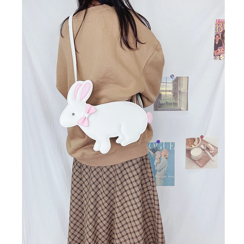 Kawaii Bunny Shape Purses and Handbags for Women Japanese Lolita Shoulder Bag Girls Crossbody Bag Fashion Cosplay Messenger Bag