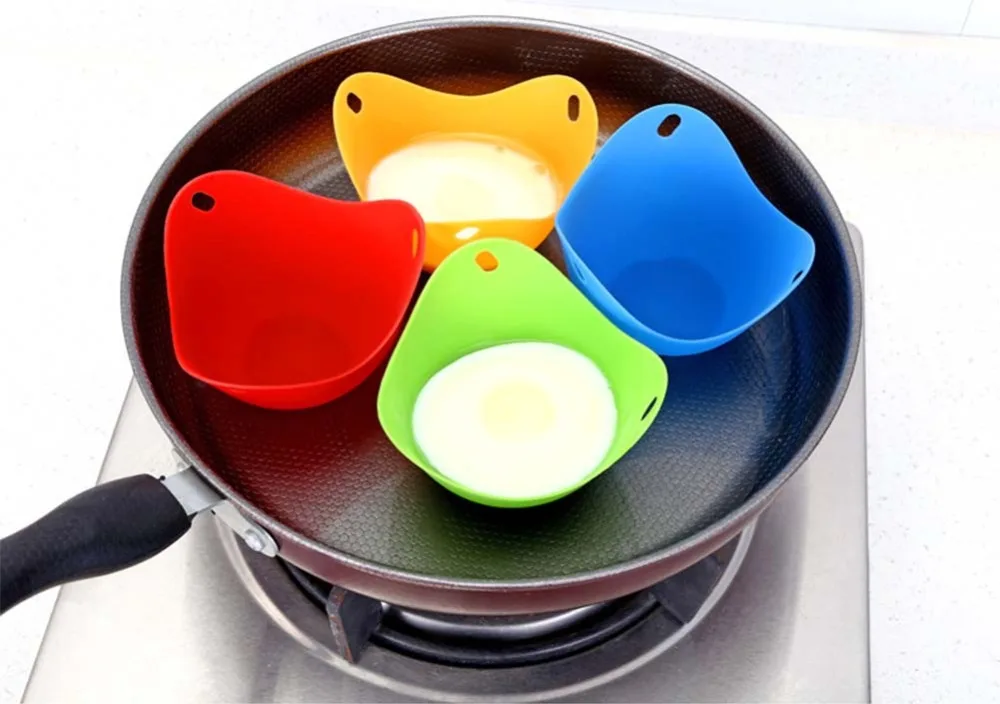 Meijuner 4PCS/8PCS/12PCS/16PCS Silicone Egg Poacher Poaching Pods Pan Mould Kitchen Cooking Tool Accessories