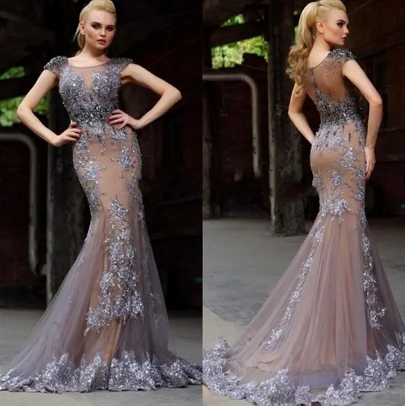 elegant cinta para coluna appliques lace beaded mermaid women pageant formal prom party evening gown Bespoke Occasion Dresses