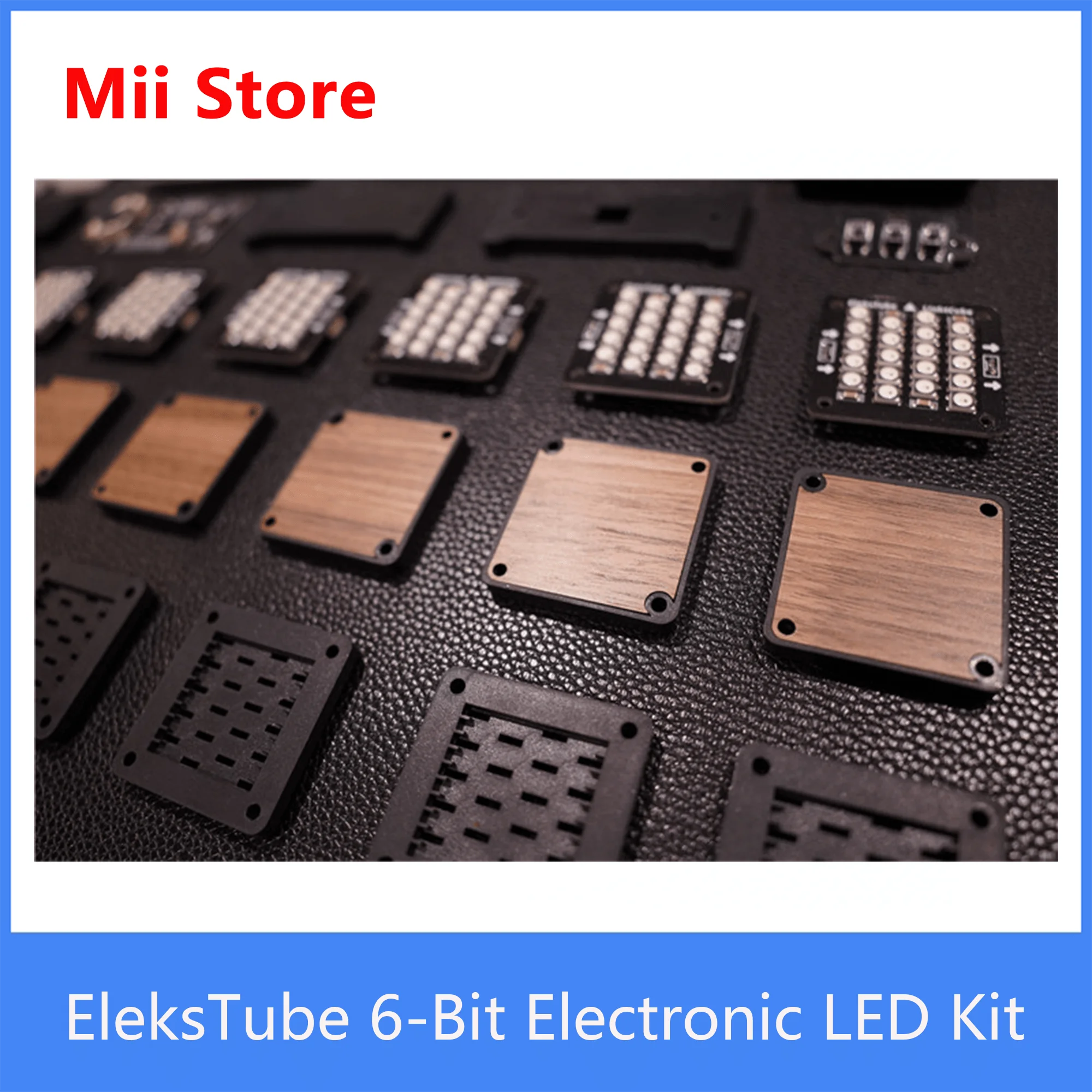 Elekskaker-Kit de 6 bits EleksTube R, LED electrónico, luminoso, Retro, brillante, analógico, tubo Nixie, reloj elekstube