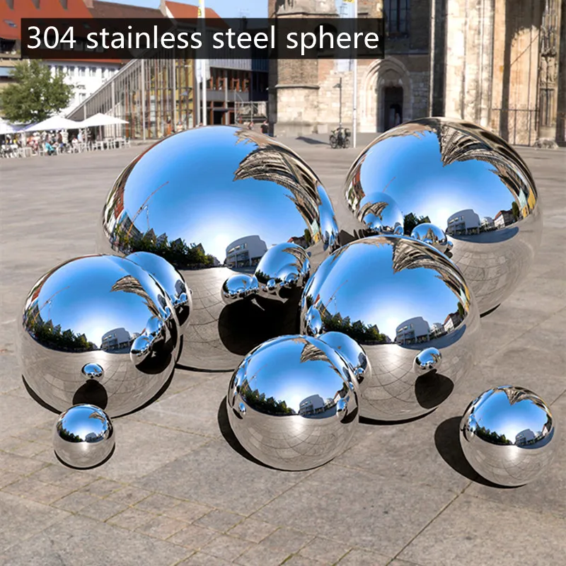 Diameter 16mm-550mm 304# material 0.6mm thickened stainless steel hollow mirror garden decorative ball boutique float ball