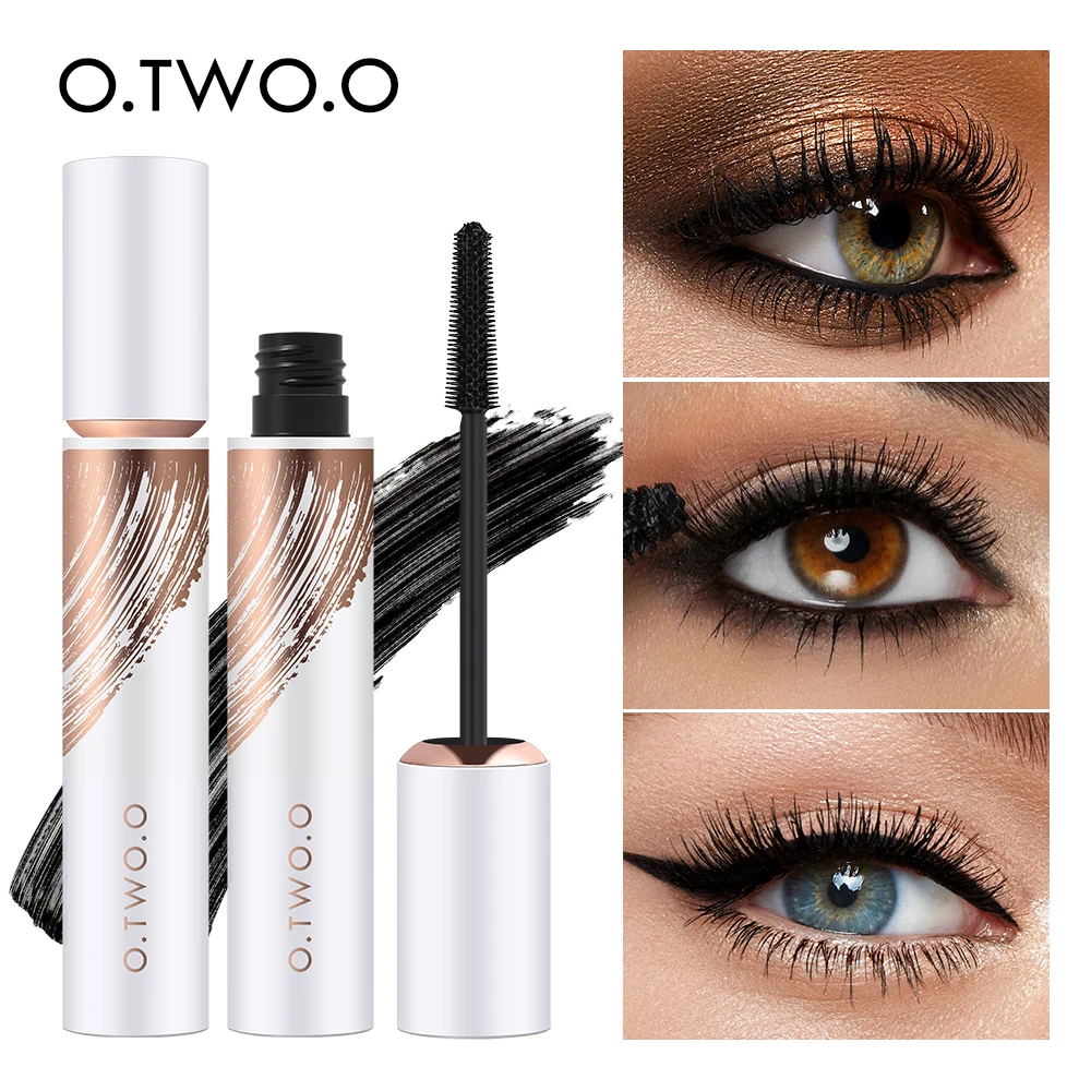 O.TWO.O Black Mascara Lengthening Eyelashes Makeup Waterproof Long-wearing Volume Mascara 4D Cosmetics