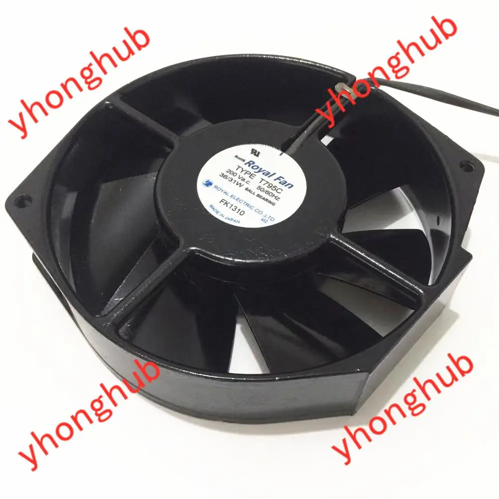 

Royal Fan TYPE T795C AC 200V 36/31W 172x150x38mm Server Cooling Fan