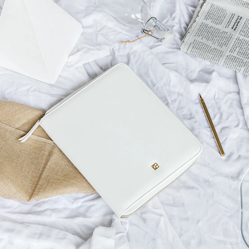 كينبور-دفتر ملاحظات A5 متعدد الوظائف ، دفتر ملاحظات جلدي ، حقيبة بسحاب ، حساب يدوي إبداعي ، A5