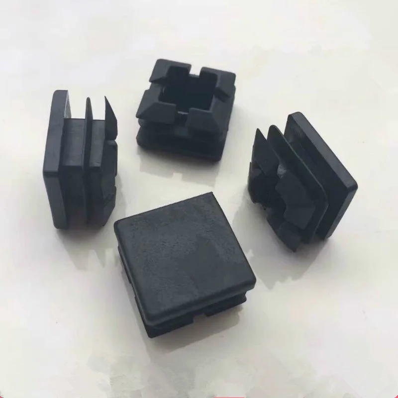 23x23mm Square Plastic Black Blanking End Cap Tube Pipe Insert Plug Bung Threaded Pipe Plug