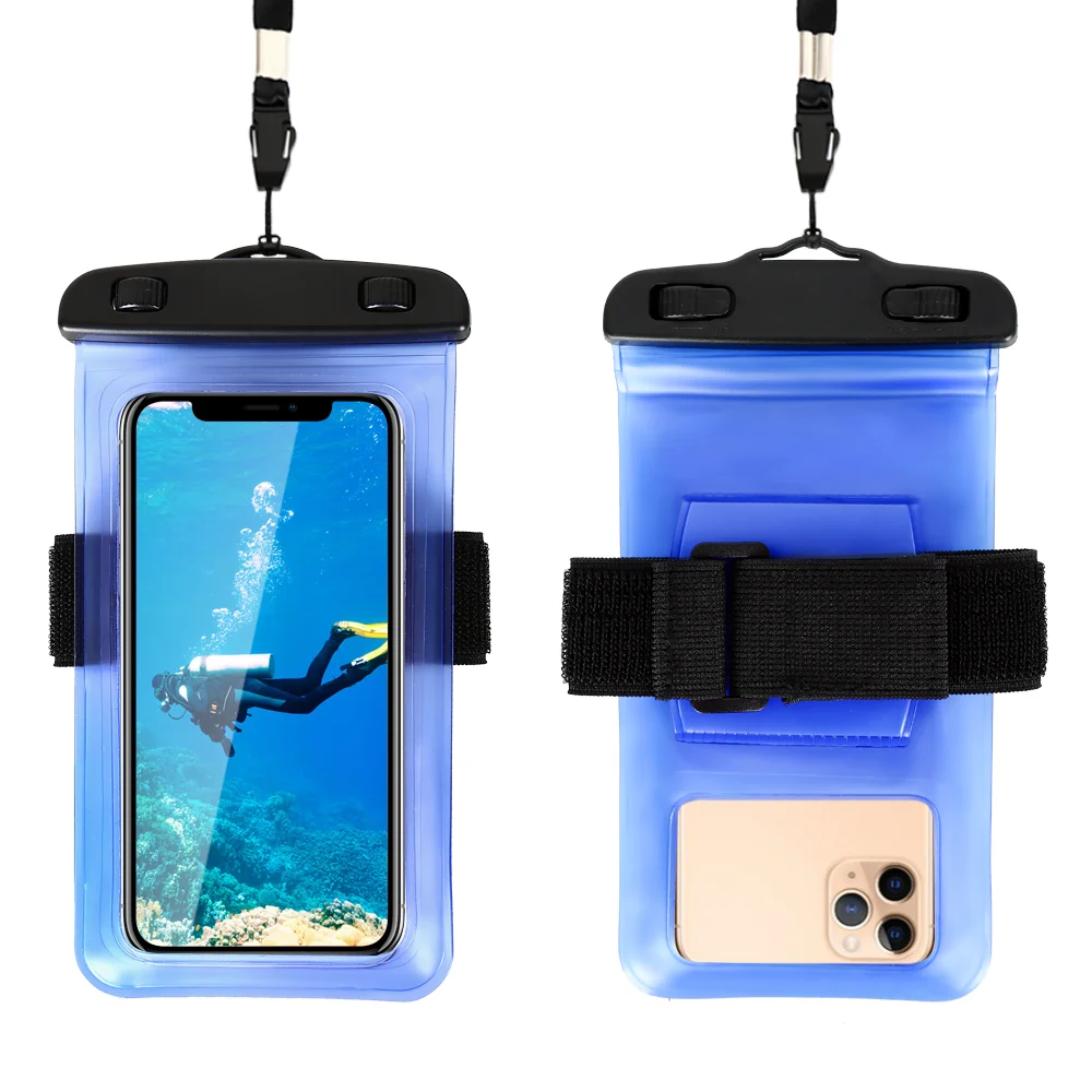 Universal Waterproof Phone Case Arm Band Bag For iPhone 16 15 14 13 12 11 Pro Max XR 16 Plus Samsung S24 Swim Waterproof Pouch