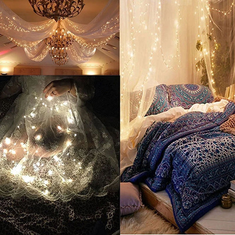 New Style Romantic 20 Fairy String Lights 2 M Waterproof Christmas Outdoor Wedding Festival Party Decor Warm Lighting Strings