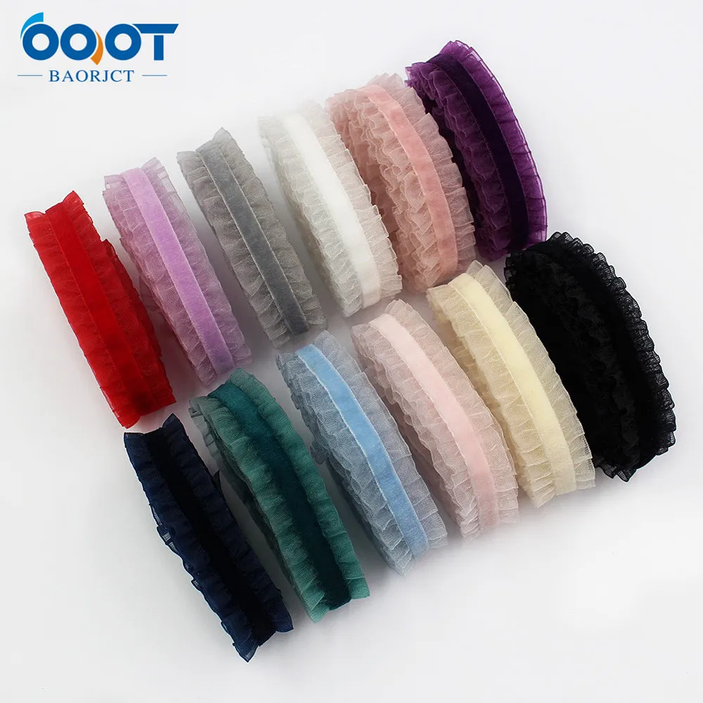 L-20718-709,10yards 3/4\'\'(20mm) Bilateral skirt Solid color elastic folds elastic hair band girl hair band DIY handmade material