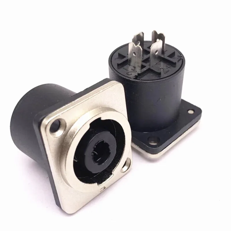 Enchufe mezclador de 4 pines para altavoz profesional, conector hembra de 4 polos, de buena calidad, nuevo