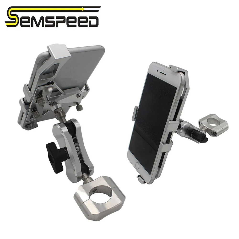 SEMSPEED Phone Stand Holder For SUZUKI AN 650 400 Burgman AN650/Z 2003-2019 2020 Motorcycle Accessories GPS Navigation Bracket