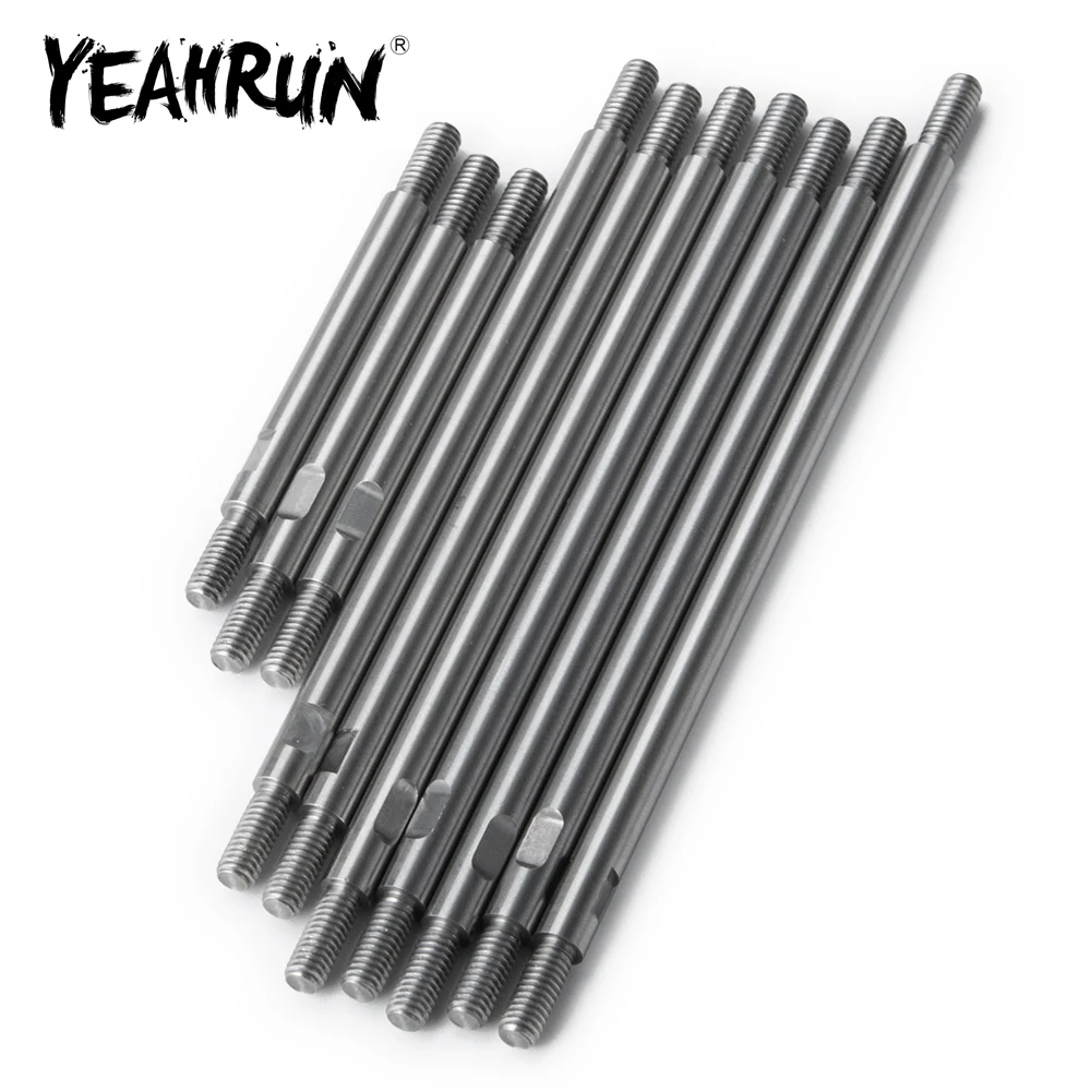 YEAHRUN-Aço Inoxidável Link Rod Linkage Set, Link para TRX-4, 313mm, 324mm, Distância entre eixos, 1:10 RC Crawler Car, Peças de Atualização Modelo de Caminhão, 10Pcs