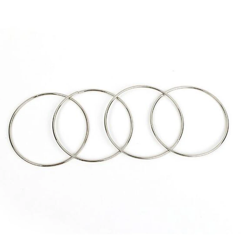 4pcs Magic Toy Metal Rings Classic Linking Iron Hoops Fun Magic Trick Playing Props Toys Tools close-up magic tools supplies