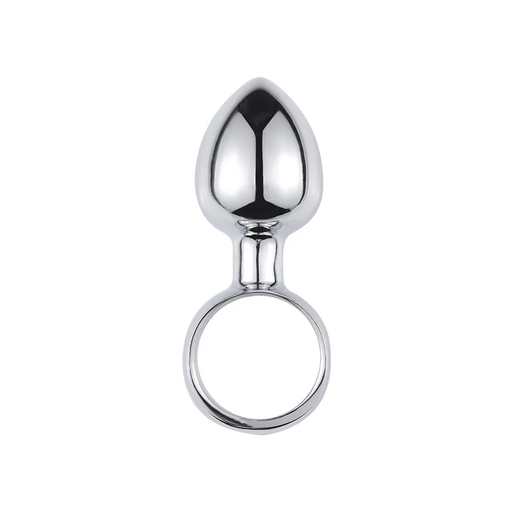 WAKEWAY Vagina Open G Spot Massager Pussy Plug Anus Dilator Anal Plug Pull Ring Anal Toys for Woman Butt Plug Butplug Metal