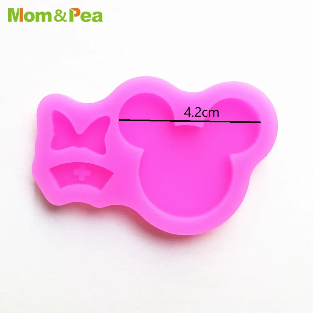 YS8036 Mouse Head Shaped Super Glossy Silicone Mold For Key Chains Phone Decoration Fondant Mould Resin Epoxy DIY Tools